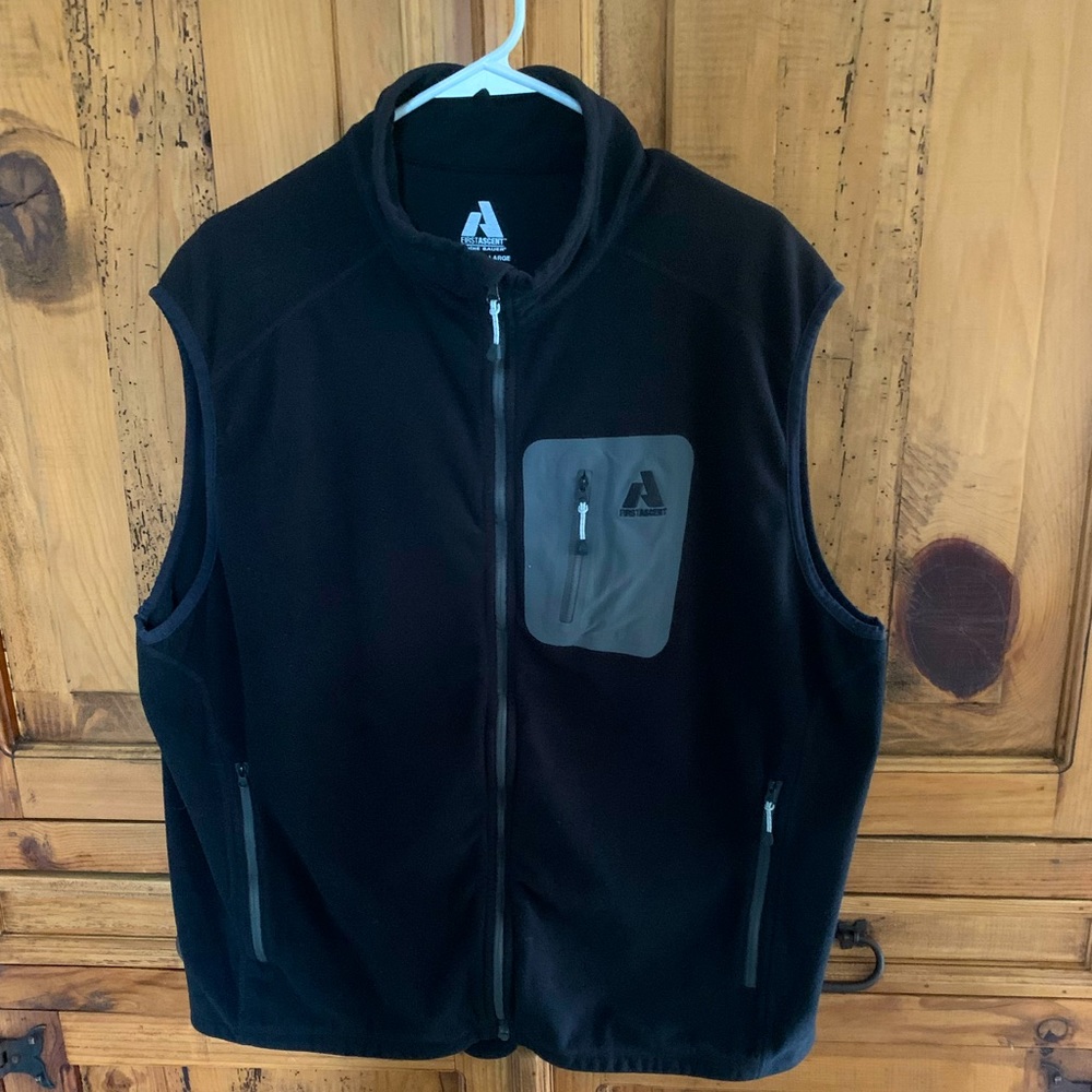 Eddie Bauer Fleece Vest Blk XXL
